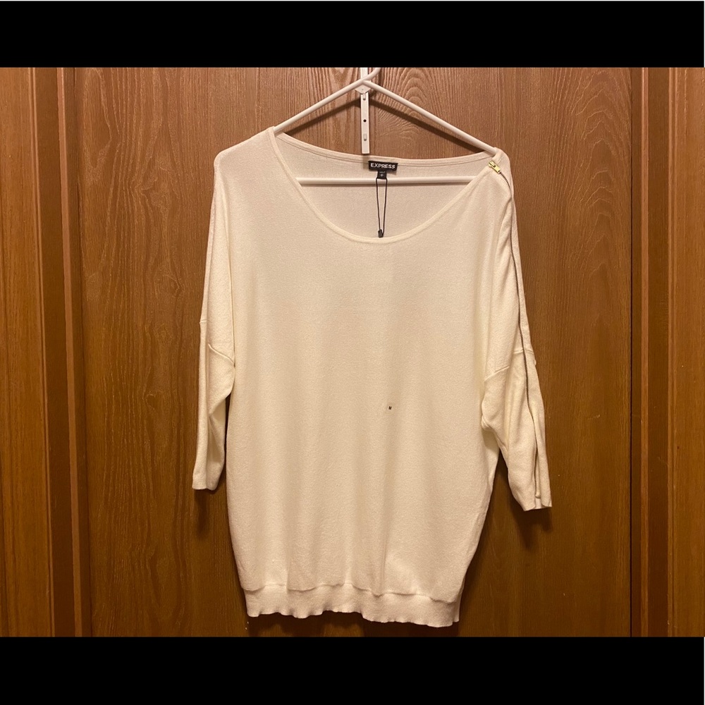 NWT Express Zipper Detail Dolman Sweater